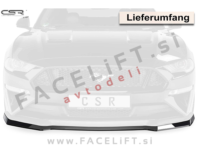Ford Mustang / (17- ) / podaljšek sprednjega odbijača / črni (sijaj)
