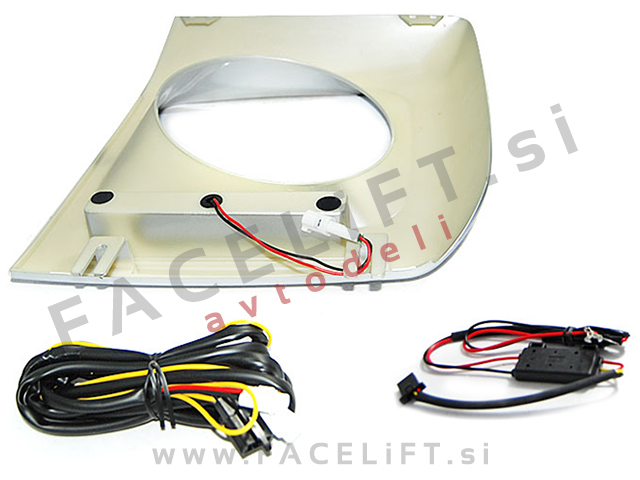 Mercedes G W461 W463 89-12 tipske LED dnevne luči DRL črne (sijaj)
