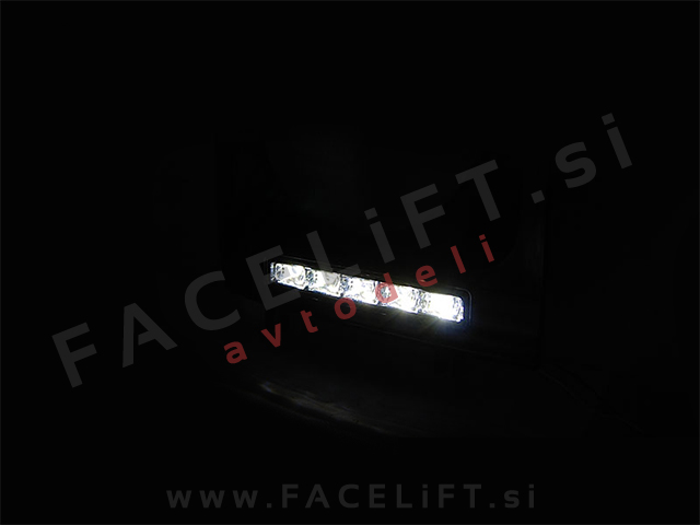 Mercedes G W461 W463 89-12 tipske LED dnevne luči DRL črne (sijaj)