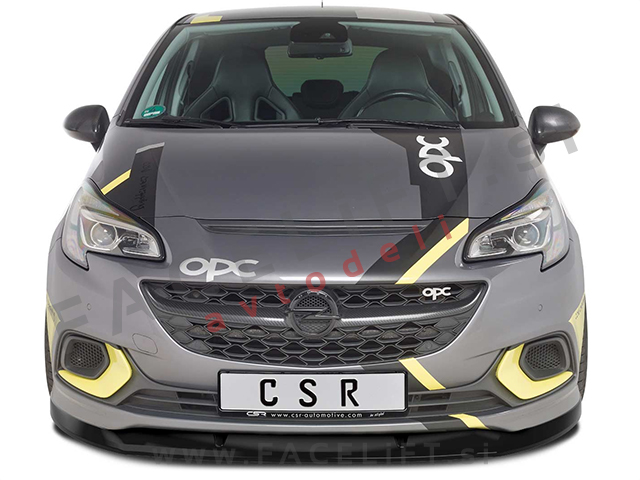 Opel Corsa E OPC / (14-19) / podaljšek sprednjega odbijača / črni (mat)