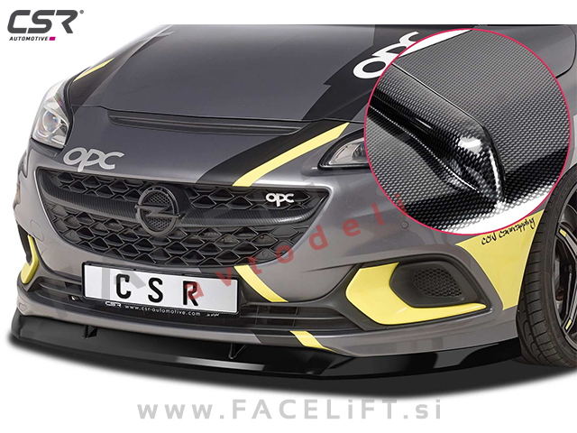 Opel Corsa E OPC / (14-19) / podaljšek sprednjega odbijača / karbon (sijaj) Opel Corsa E OPC / (14-19) / podaljšek sprednjega odbijača / karbon (sijaj)