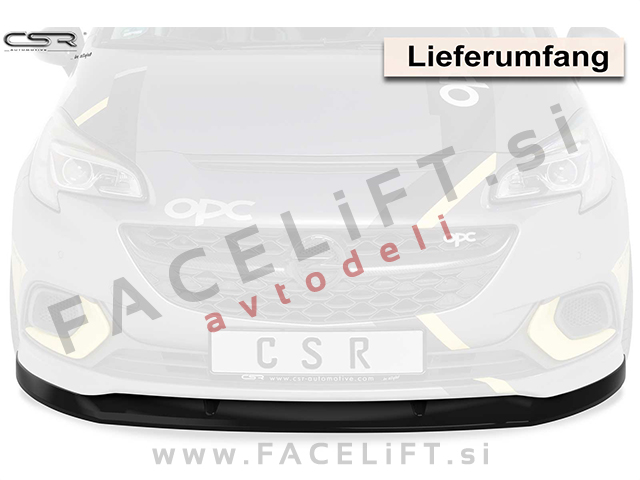 Opel Corsa E OPC / (14-19) / podaljšek sprednjega odbijača / karbon (sijaj)