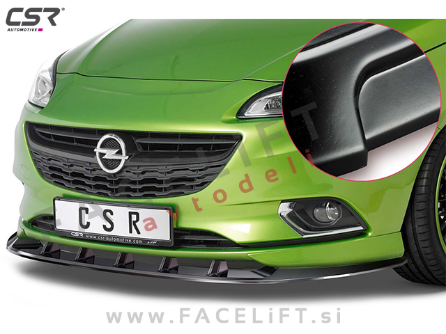 Opel Corsa E OPC Line / (14-19) / podaljšek sprednjega odbijača / črni (mat)