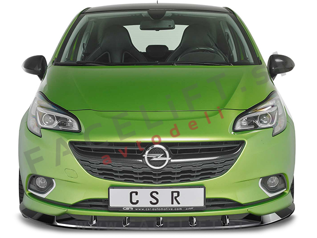 Opel Corsa E OPC Line / (14-19) / podaljšek sprednjega odbijača / črni (mat)