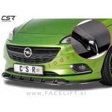 Opel Corsa E OPC Line / (14-19) / podaljšek sprednjega odbijača / črni (sijaj)