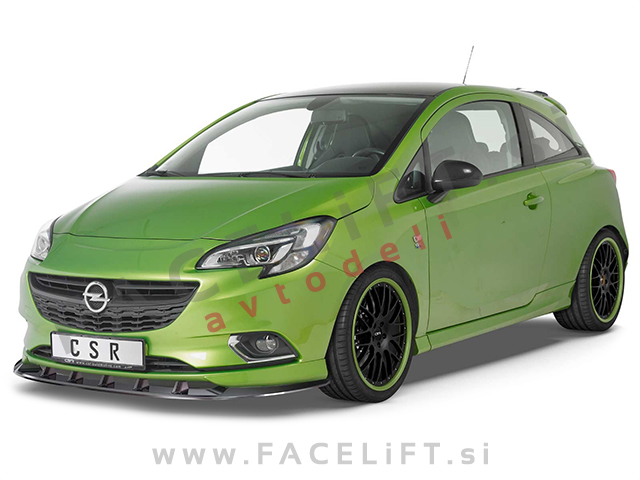 Opel Corsa E OPC Line / (14-19) / podaljšek sprednjega odbijača / karbon (sijaj)