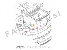 Audi A4 B8 8K 07-11 pokrov vlečne kljuke zadnji