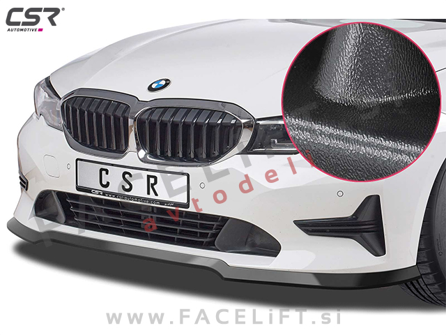 BMW 3 G20 G21 19- podaljšek sprednjega odbijača črni mat