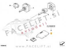 BMW 5 E60 E61 03-05 bi-xenon žaromet levi