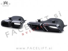 Mercedes C W205 14-18 nastavki za izpuh črni (sijaj)