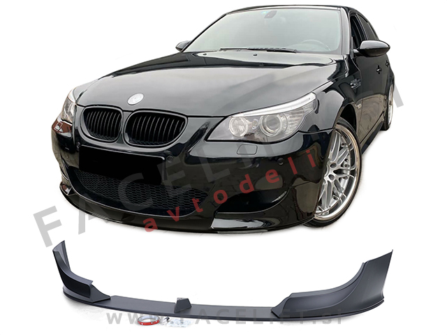 BMW 5 E60 E61 M 03-10 podaljšek sprednjega odbijača črni (mat)