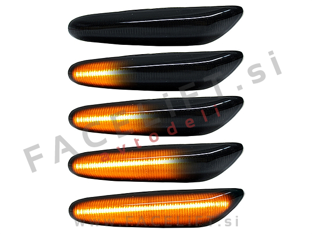 BMW 1 E81 E82 E87 E88 04-13 dinamični bočni LED smerniki zatemnjeni (smoke)