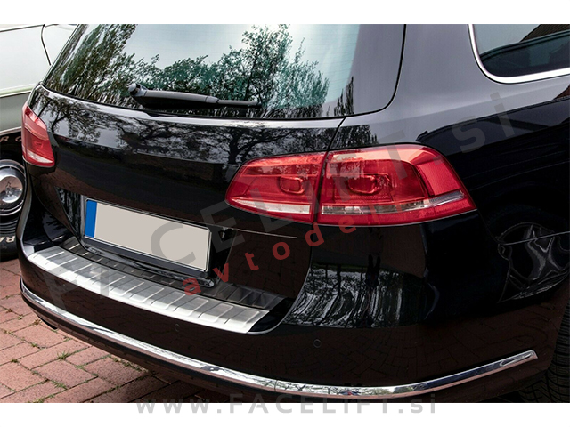 VW Passat Karavan B7 10-14 zaščita zadnjega odbijača srebrna (mat)