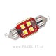 LED žarnica C5W 4x LED (3030) CANBUS 31mm 12V