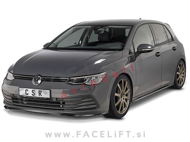 VW Golf 8 / CD (20- ) / podaljšek sprednjega odbijača / črni (mat)