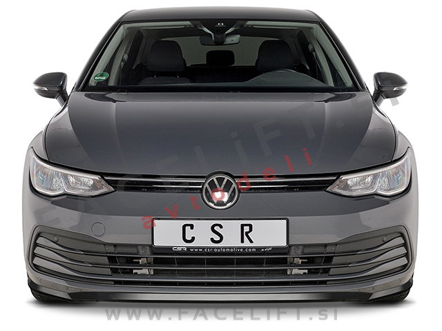 VW Golf 8 / CD (20- ) / podaljšek sprednjega odbijača / črni (mat)