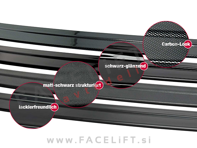 VW Golf 8 / CD (20- ) / podaljšek sprednjega odbijača / črni (mat)