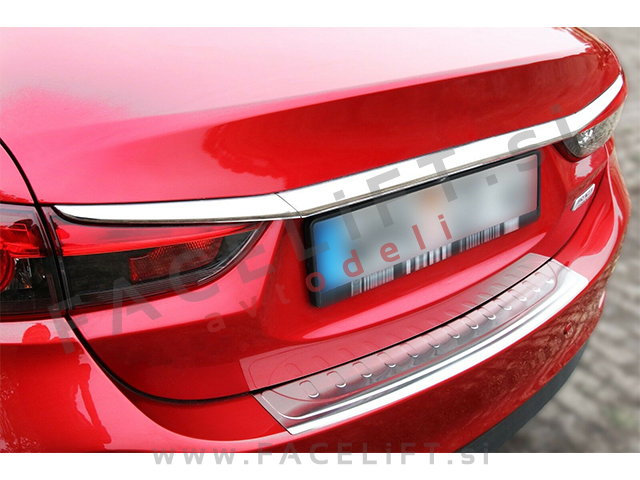 Mazda 6 Limuzina 12- zaščita zadnjega odbijača srebrna (mat)