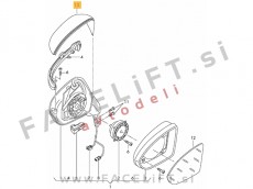 VW Golf 7 12-20 pokrov ogledala desni