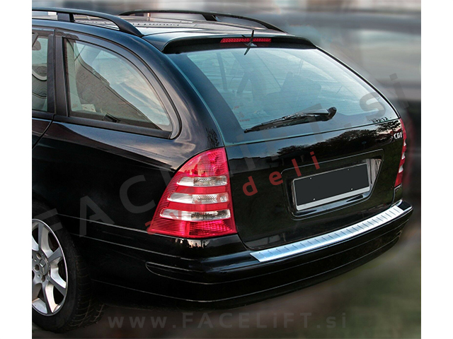 Mercedes C Karavan S203 00-07 zaščita zadnjega odbijača srebrna (mat)