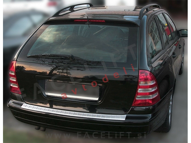 Mercedes C Karavan S203 00-07 zaščita zadnjega odbijača srebrna (mat)