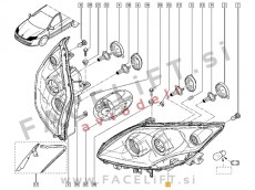 Renault Laguna 3 07-10 žaromet desni