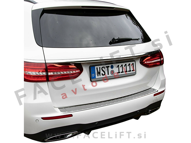 Mercedes E Karavan S213 16- zaščita zadnjega odbijača srebrna (mat)