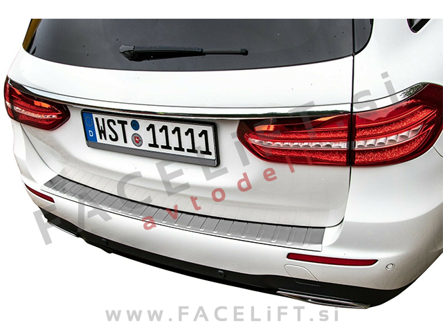 Mercedes E Karavan S213 16- zaščita zadnjega odbijača srebrna (mat)