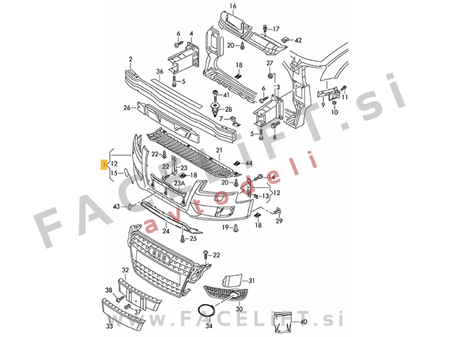 Audi A4 B8 07-11 sprednji odbijač