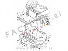 Audi A6 C6 4F 04-08 nosilec sprednjega odbijača levi Audi A6 C6 4F 04-08 nosilec sprednjega odbijača levi