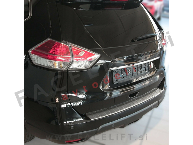 Nissan X-Trail 17- zaščita zadnjega odbijača srebrna (mat)