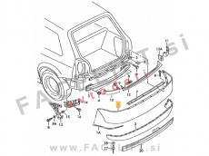 Audi A3 8L 96-00 zadnji odbijač