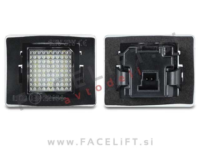 Mercedes C W205 14- LED osvetlitev registrske tablice z ohišjem
