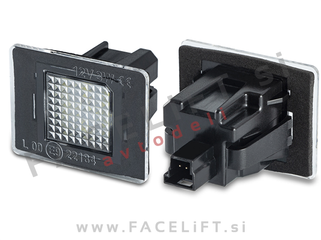 Mercedes E W212 13-16 LED osvetlitev registrske tablice z ohišjem