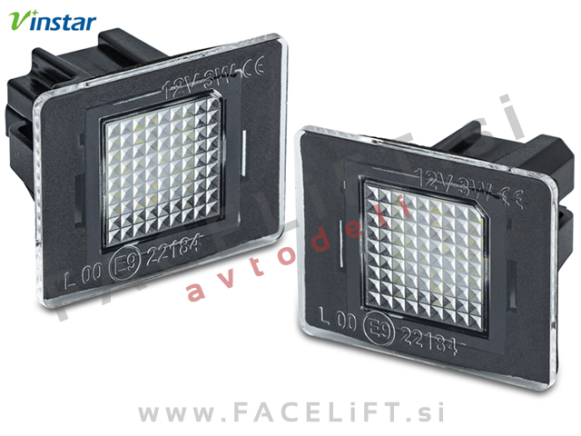 Mercedes SL R231 11-20 LED osvetlitev registrske tablice z ohišjem