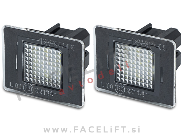 Mercedes SL R231 11-20 LED osvetlitev registrske tablice z ohišjem