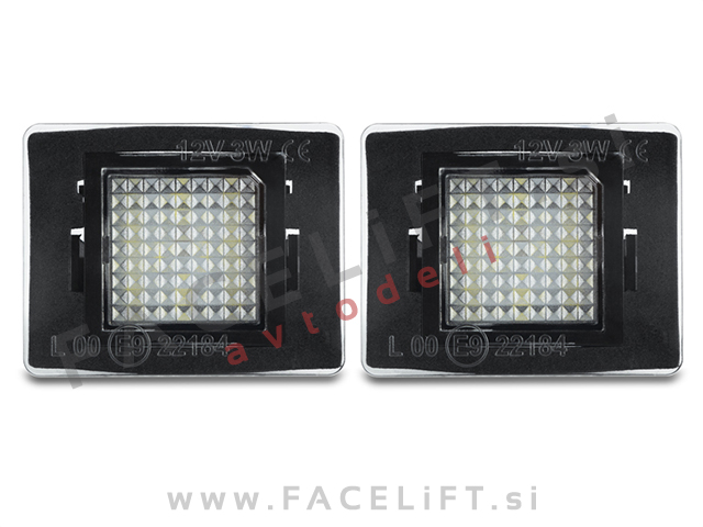 Mercedes SL R231 11-20 LED osvetlitev registrske tablice z ohišjem