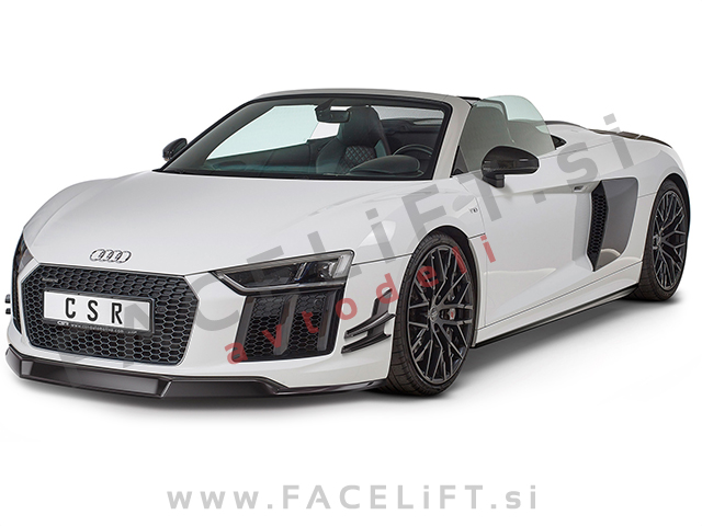 Audi R8 4S 15-19 podaljšek sprednjega odbijača črni (mat)