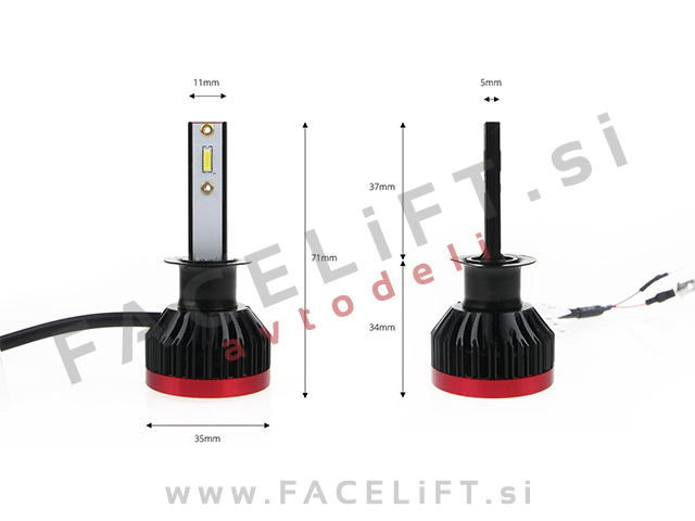 LED kit H1 BF 50W (3100lm) 6000K 12V 24V