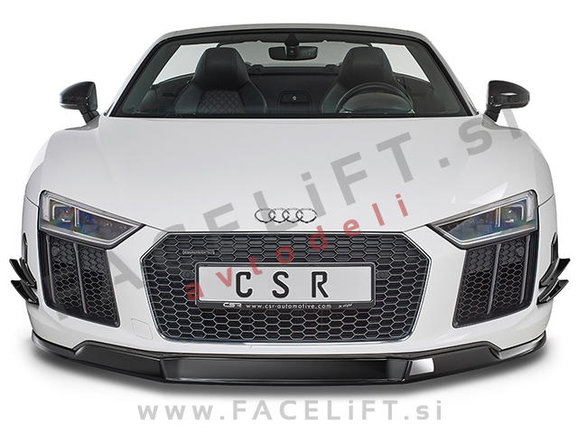 Audi R8 4S 15-19 podaljšek sprednjega odbijača črni (mat)