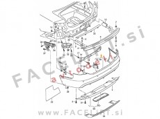 Audi A6 Limuzina C6 4F 04-08 zadnji odbijač