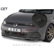 VW Golf 8 20- podaljšek sprednjega odbijača karbon (mat)