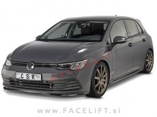 VW Golf 8 20- podaljšek sprednjega odbijača karbon (mat)