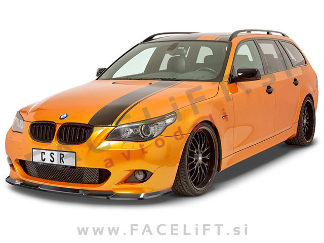 BMW 5 E60 E61 M 03-10 podaljšek sprednjega odbijača karbon (mat)