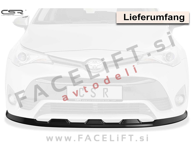 Toyota Avensis T27 15-18 podaljšek sprednjega odbijača črni (mat)