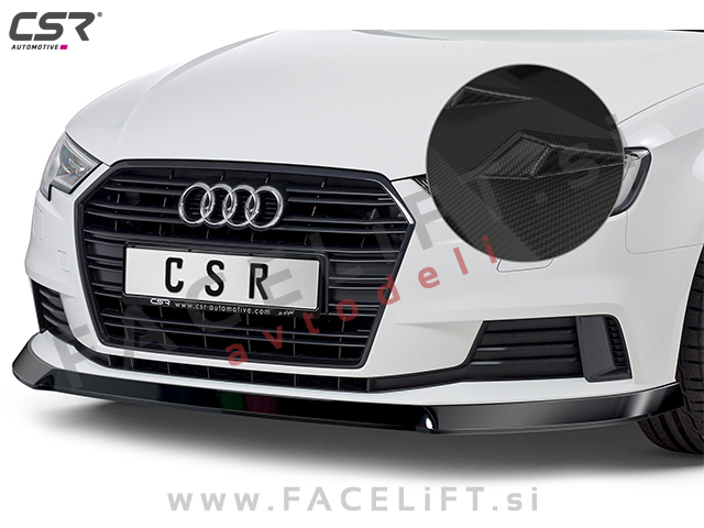 Audi A3 8V 16-20 podaljšek sprednjega odbijača karbon (mat)