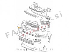 VW Passat B8 14-19 pokrov vlečne kljuke sprednji