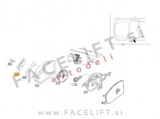 Mercede C Sportcoupe CL203 04-08 LED smernik bočnega ogledala levi