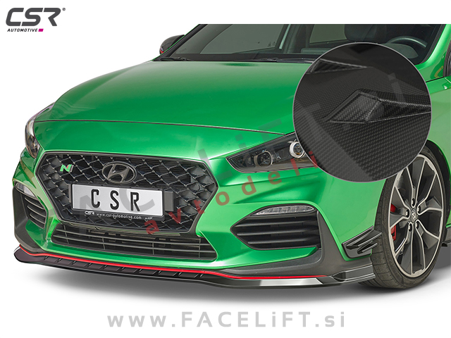 Hyundai i30 16- podaljšek sprednjega odbijača karbon (mat)
