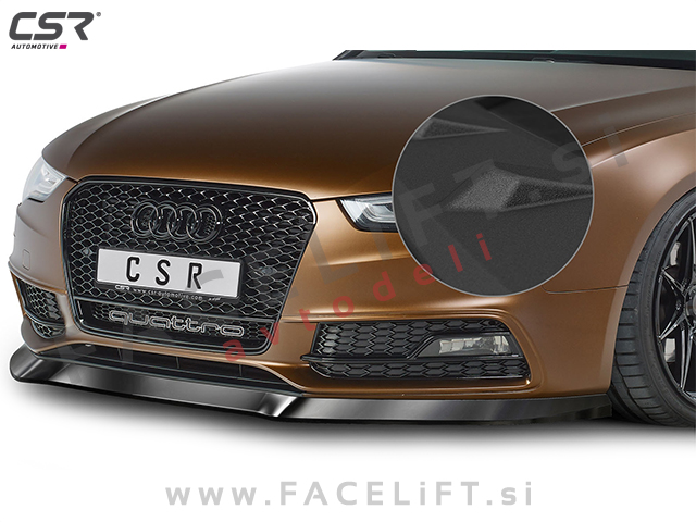 Audi A5 S line, S5 11-16 podaljšek sprednjega odbijača črni mat